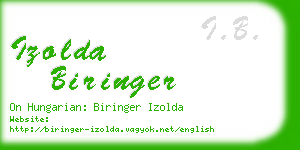 izolda biringer business card